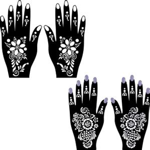 Make Unique Mehndi Sticker Full set|Henna Stencil for Women, Girls ...