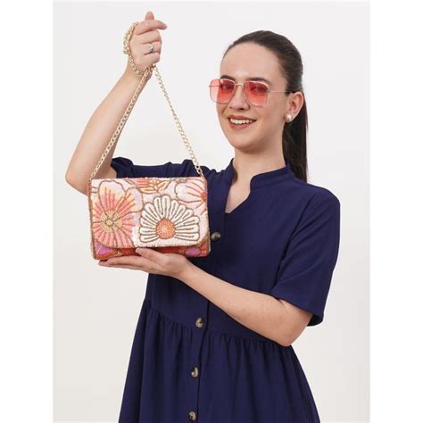 Buy Fabbhue Womens Multicolor Embellished-Sequined Party Sling Bag Online