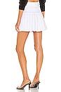 Norma Kamali Pleated Mini Skirt in White Terry | REVOLVE