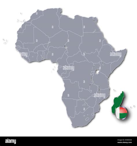 african map of madagascar Stock Photo - Alamy