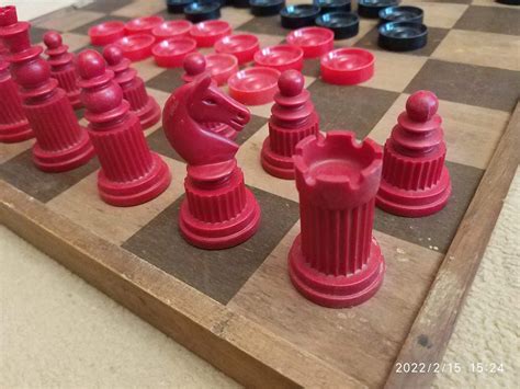 Rare Chess, Gift Rare, Original Chess in Board Antique Soviet Chess Set ...