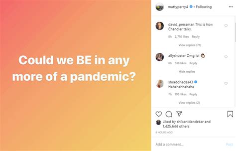 Chandler Bing's sarcasm is yet again on point amid coronavirus pandemic