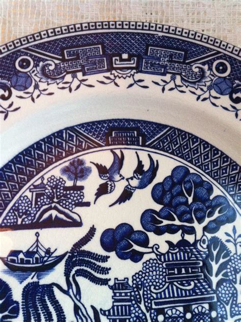 Blue Willow Plates 3 Old Willow English Ironstone by - Etsy