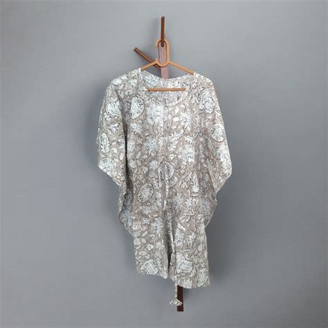 Cambric Kaftan for Summer soft beige – The Teal Thread