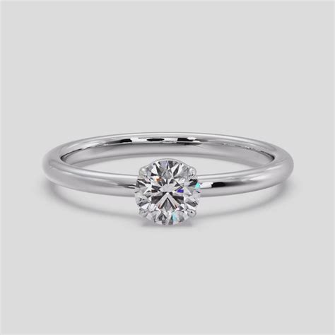 Mini Solitaire Lab Diamond Engagement Ring – Lustr Diamonds