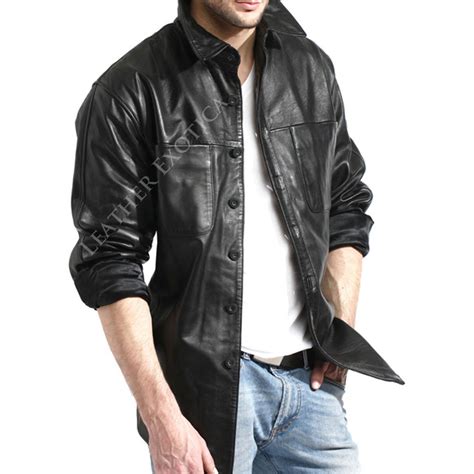 Stylish Leather Shirt Online For Men
