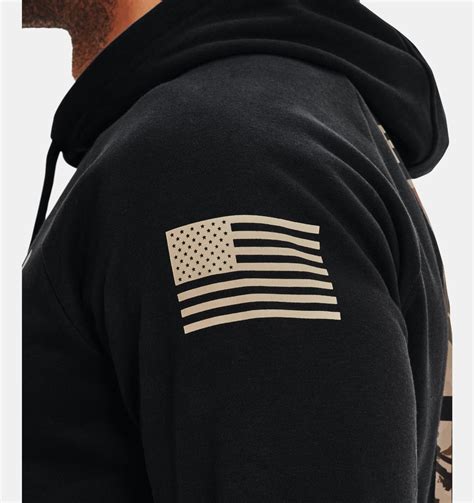 Under Armor Men's New Freedom Flag Hoodie - Black - Chaar