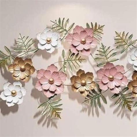 Buy 3D Floral Leaves Metal Wall Art Hanging - Metal Wall Decor!