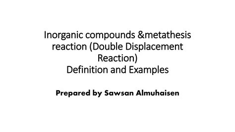Double Displacement Reaction Examples 的图像结果