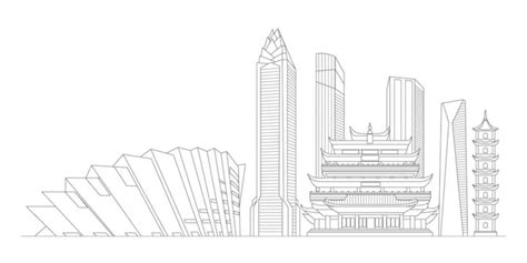 咸阳城市剪影,背景底纹,设计素材,设计模板,汇图网www.huitu.com
