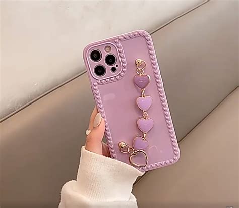 Premium Purple Heart Chain Case – casemetics