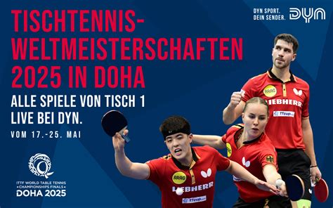 Dyn zeigt die Tischtennis Weltmeisterschaft 2025 in Doha - Dyn Sport ...