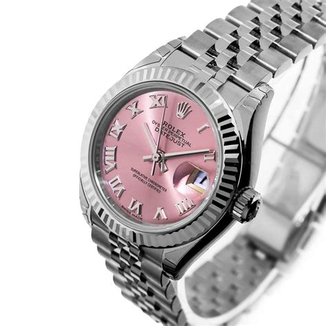 Rolex Lady Datejust 28 Rose Gold/Steel Rose Roman Dial & Smooth Domed ...