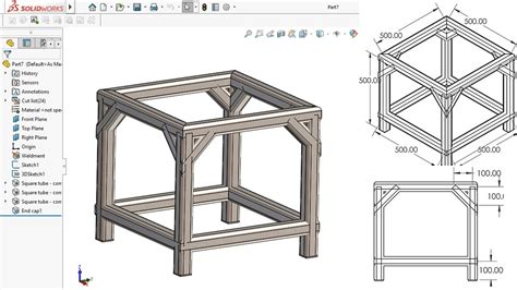 Image result for CAD CAM Tutorial SolidWorks Weldments Exercises