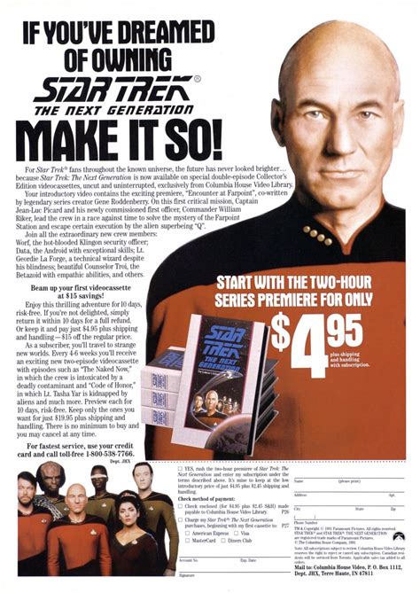 1992 Star Trek: The Next Generation Collector's Edition videocassettes ...
