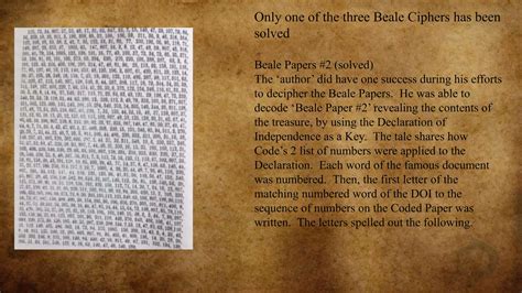 Legend of the mysterious Beale Cipher.pptx