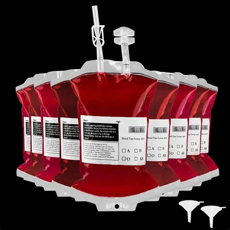 Aubeco 50 Pack Reusable Blood Bags for Drinks, Halloween India | Ubuy