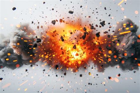 Explosion sparks graphic effects white background | Premium AI ...