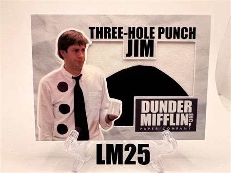 Jim Halpert the Office Dunder Mifflin Custom Patch Card Art Three Hole ...