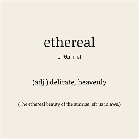 Meaning of Ethereal