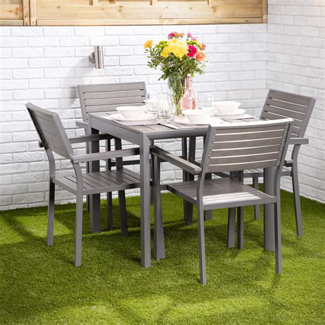 Buy Garden Dining Set 4 Seater - Outdoor Tables and Chairs Set ...