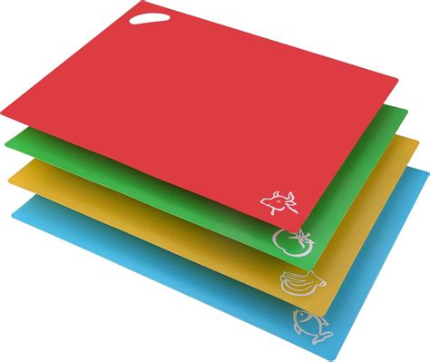 Amazon.com: Goodluck 4 Pieces Flexible Cutting Boards, BPA Free Plastic ...