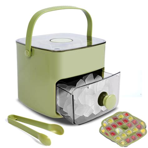 Buy Ice Cube Tray with Lid and Bin Ice Cube Trays for Freezer Ice Tray ...