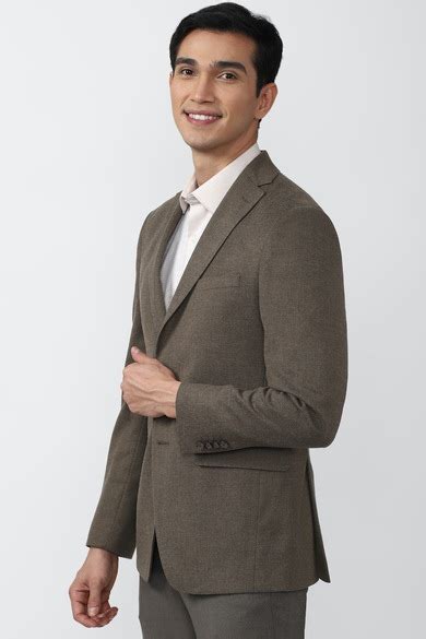 Buy Men Brown Solid Slim Fit Wedding Blazer Online - 741625 | Peter England