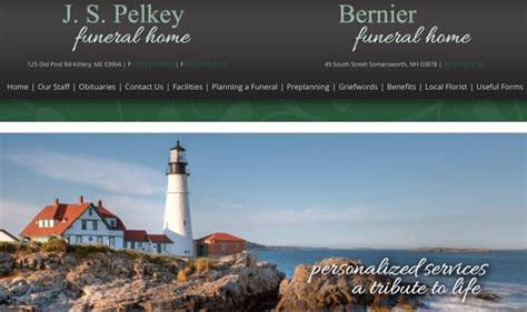 JS Pelkey & Son Kittery, Maine - Bernier Funeral Homes, Somersworth, NH ...
