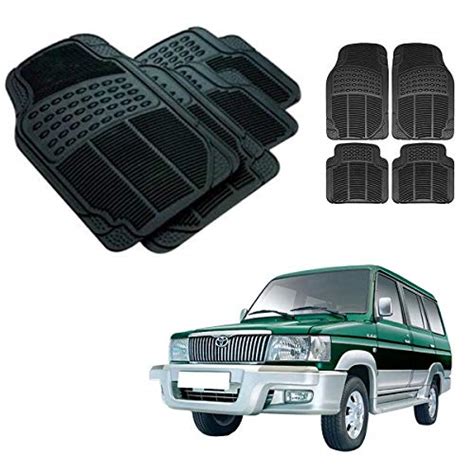 After Cars Black Carpet Floor/Foot 4D Rubber Mats for Qualis Car ...