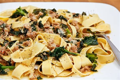 Pappardelle with Sausage and Kale | Chef Julie Yoon