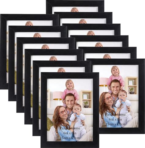 Giftgarden 8x6 Photo Frames Black Picture Frame 6x8 for Wall or ...