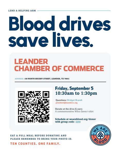 Blood Drive with the Leander Chamber, 100 N Brushy St, Leander, TX ...