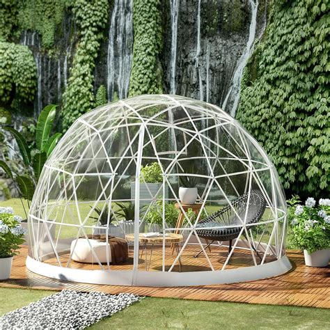 VEVOR Garden Dome Bubble Tent, 12FT Upgraded Geodesic Dome Greenhouse ...