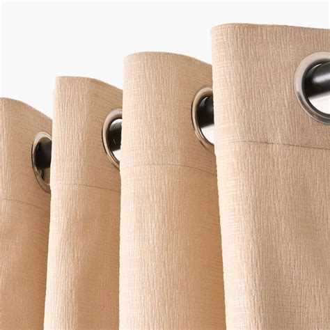 Buy Glimmer Marison Set of 2 Foil Print Light Filtering Door Curtains ...