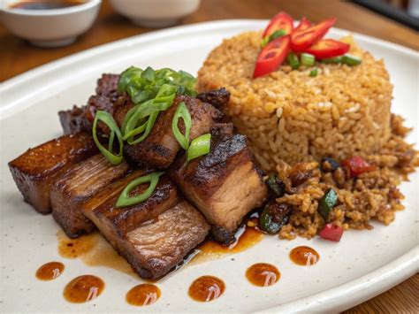 Filipino Pork Belly Adobo with Fried Rice Recipe