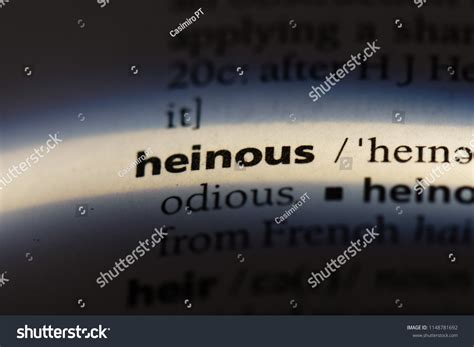 Heinous Word Dictionary Heinous Concept Stock Photo 1148781692 ...