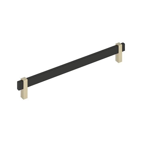 Amerock Mulino 10-1/16-in (256mm) Center to Center Matte Black/Golden ...