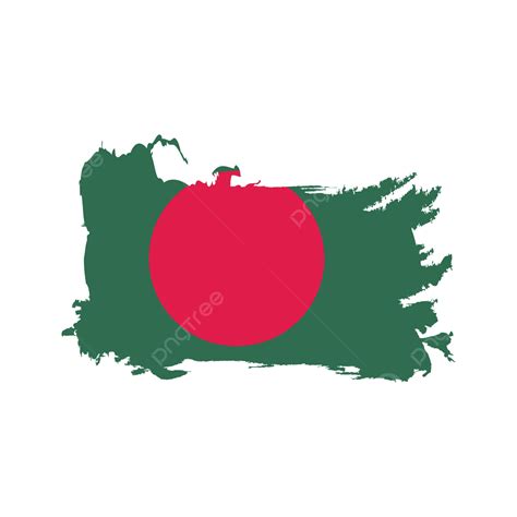 Bangladesh Flag Brush Strokes Isolated Element Clipart Design, Bangladesh Flag, Flag, Brush ...
