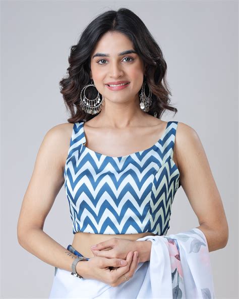 Top Selling Chevron V Neck Sleeveless Blouse – Fabcurate