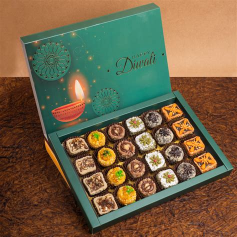 Corporate Gifts-Happy diwali box of assorted dry fruit sweets 24 pcs ...