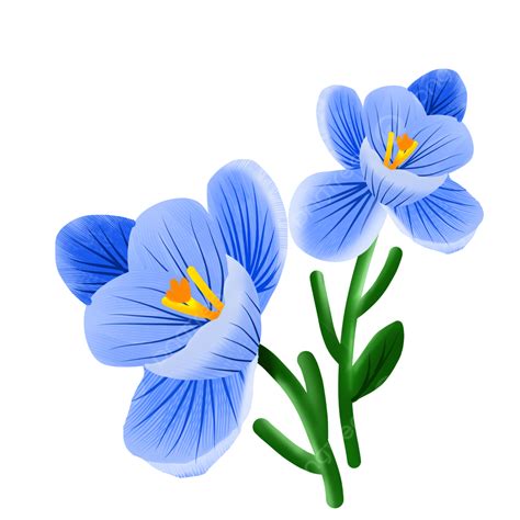 Very Clipart Transparent Background, Free Download Two Blue Flowers ...