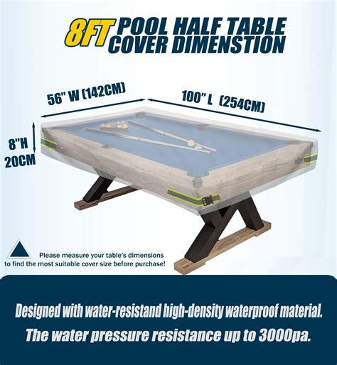 Pool Table Zettum 8-Foot Cover - Heavy Duty 600D Waterproof, UV ...