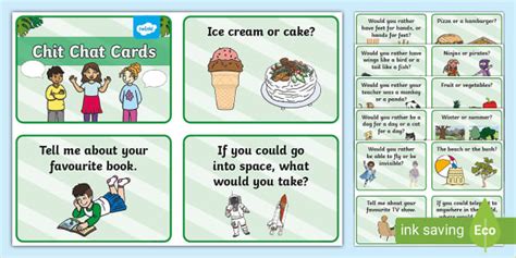 Chit Chat Cards | Social Skills Cards | Inclusion Resources