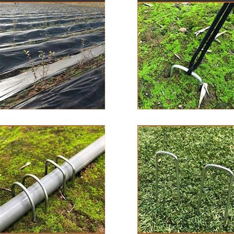 AAGUT Garden Stakes Fence Ground Stake Tent Anchors Yard Metal ...