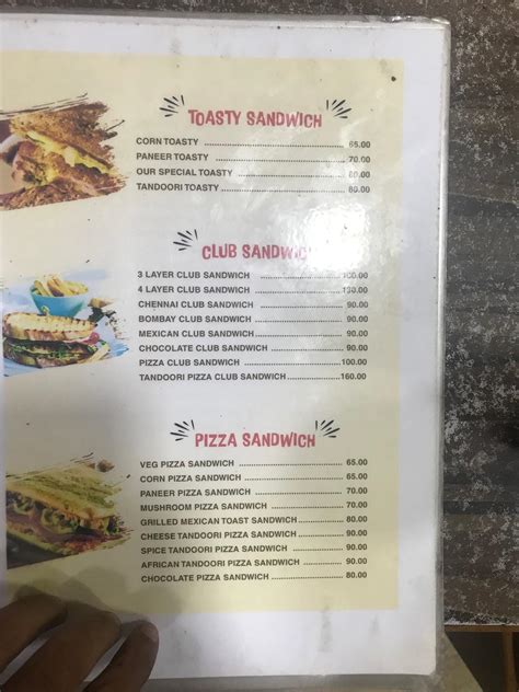 Menu at THE SANDWICH SHOP, Chennai, Shop No:1