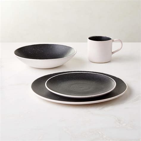 Fynn Black and White Dinnerware Set | CB2 Canada