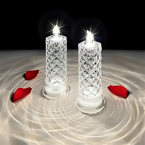 Oblivion Crystal LED Candle Lights | Warm White Battery Candle Lights ...