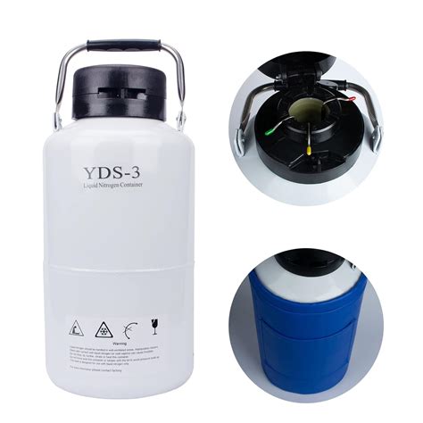 INPANOLS 3L Liquid Nitrogen Dewar, Cryogenic Nitrogen Container Tank ...