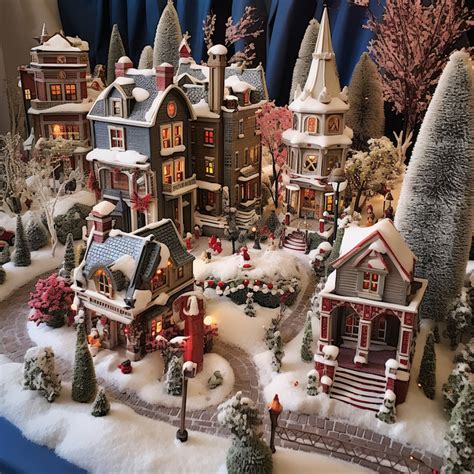 4 Miniature Victorian Christmas Villages - Digital Images - Etsy